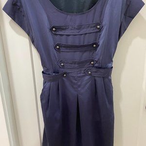 Gentle Fawn military-style satin mini dress